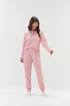 PIJAMA FEMININO MANGA LONGA E CAL&Ccedil;A ROSA LOVE CORA&Ccedil;&Atilde;O - COR COM AMOR