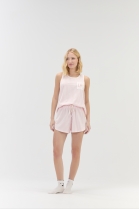 PIJAMA FEMININO CURTO DE REGATA ROSA LISTRADO - COR COM AMOR