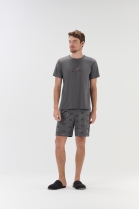 PIJAMA MASCULINO MANGA CURTA E BERMUDA CHUMBO BIKE - COR COM AMOR