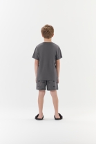 PIJAMA MASCULINO INFANTIL CURTO COM MANGA CHUMBO BIKE - COR COM AMOR