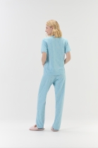 PIJAMA FEMININO MANGA LONGA E CAL&Ccedil;A VERDE CORA&Ccedil;&Atilde;O - COR COM AMOR