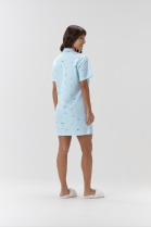 CAMISOLA COM BOT&Otilde;ES AZUL CORA&Ccedil;&Otilde;ES - COR COM AMOR