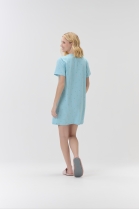 CAMISOLA MANGA CURTA VERDE AZUL CORA&Ccedil;&Atilde;O - COR COM AMOR