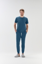 PIJAMA MASCULINO MANGA CURTA E CALÇA AZUL MARINHO - COR COM AMOR