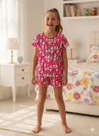 PIJAMA FEMININO JUVENIL CURTO COM MANGA SORTIDO - MAFESSONI