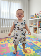 PIJAMA MASCULINO BABY CURTO COM REGATA SORTIDO - MAFESSONI