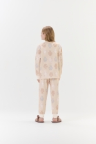 PIJAMA UNISSEX INFANTIL LONGO MOLETINHO BEGE COELHINHOS UNISSEX - COR COM AMOR