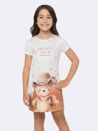 CAMISOLA INFANTIL MANGA CURTA BRANCA URSO - VEGGI