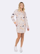 CAMISOLA MANGA LONGA BEGE GATINHOS - VEGGI