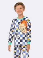 PIJAMA MASCULINO INFANTIL MANGA LONGA E CAL&Ccedil;A XADREZ ESTAMPA ESPA&Ccedil;O - VEGGI