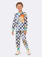 PIJAMA MASCULINO INFANTIL MANGA LONGA E CAL&Ccedil;A XADREZ ESTAMPA ESPA&Ccedil;O - VEGGI