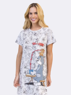 CAMISOLA MANGA CURTA BRANCA ESTAMPA TOM E JERRY - VEGGI