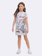 CAMISOLA JUVENIL MANGA CURTA BRANCA ESTAMPA TOM E JERRY - VEGGI