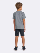 PIJAMA MASCULINO JUVENIL MANGA CURTA E BERMUDA CINZA BATMAN - VEGGI