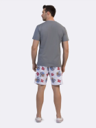 PIJAMA MASCULINO MANGA CURTA E BERMUDA CINZA ESTAMPA TOM E JERRY - VEGGI