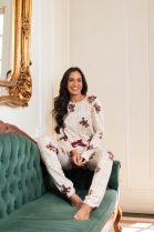 PIJAMA FEMININO MANGA LONGA E CAL&Ccedil;A XADREZ URSO FAM&Iacute;LIA - BOCEJINHO