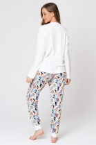 PIJAMA FEMININO MANGA LONGA E CALÇA LOONEY TUNES FAMÍLIA - ACUO
