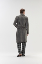 ROUPÃO UNISSEX COM BOLSO CHUMBO - COR COM AMOR