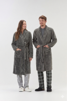 ROUPÃO UNISSEX COM BOLSO CHUMBO - COR COM AMOR