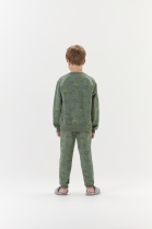 PIJAMA MASCULINO INFANTIL MOLETINHO VERDE DINOSSAUROS - COR COM AMOR