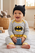 PIJAMA MASCULINO BABY MANGA LONGA E CAL&Ccedil;A MESCLA BATMAN - VEGGI