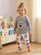PIJAMA UNISSEX BABY MANGA LONGA E CAL&Ccedil;A CINZA TOM E JERRY - VEGGI