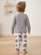 PIJAMA UNISSEX BABY MANGA LONGA E CAL&Ccedil;A CINZA TOM E JERRY - VEGGI