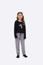 PIJAMA FEMININO INFANTIL MANGA LONGA E CAL&Ccedil;A PRETO COALA - BOCEJINHO