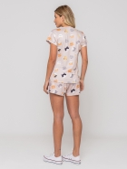 PIJAMA FEMININO MANGA CURTA E SHORT MARROM GATOS - VEGGI