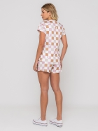 PIJAMA FEMININO MANGA CURTA E SHORT XADREZ ROSADO - VEGGI