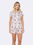PIJAMA FEMININO MANGA CURTA E SHORT ROSA CLARO DOG - VEGGI