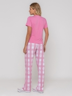 PIJAMA FEMININO MANGA CURTA E CAL&Ccedil;A XADREZ ROSA - VEGGI