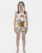 PIJAMA FEMININO CURTO DE REGATA BRANCO - SONHART