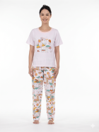 PIJAMA FEMININO MANGA CURTA E CAL&Ccedil;A ESTAMPA GUARDA-SOL BRANCO - SONHART