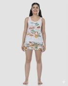 PIJAMA FEMININO DE REGATA COM SHORT BEGE - SONHART