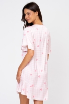 CAMISOLA MANGA CURTA COM BOT&Otilde;ES E BABADO ROSA CORA&Ccedil;&Otilde;ES - ACUO