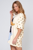 CAMISOLA MANGA CURTA ESTAMPA PATOLINO AMARELA - ACUO