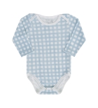 PIJAMA BABY UNISSEX BODY LONGO E CAL&Ccedil;A AZUL XADREZ FAM&Iacute;LIA - COR COM AMOR