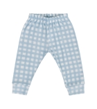 PIJAMA BABY UNISSEX BODY LONGO E CAL&Ccedil;A AZUL XADREZ FAM&Iacute;LIA - COR COM AMOR