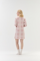 CAMISOLA MANGA LONGA COM BOT&Otilde;ES ROSA XADREZ - COR COM AMOR