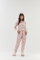 PIJAMA FEMININO MANGA LONGA E CAL&Ccedil;A ROSA DOG - COR COM AMOR