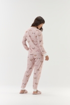 PIJAMA FEMININO MANGA LONGA E CAL&Ccedil;A ROSA DOG - COR COM AMOR
