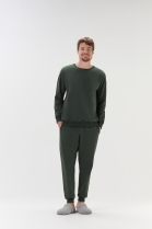 PIJAMA MASCULINO MOLETINHO MANGA LONGA E CAL&Ccedil;A VERDE - COR COM AMOR