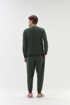 PIJAMA MASCULINO MOLETINHO MANGA LONGA E CAL&Ccedil;A VERDE - COR COM AMOR