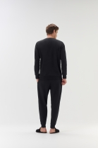 PIJAMA MASCULINO MOLETINHO MANGA LONGA E CAL&Ccedil;A PRETO - COR COM AMOR
