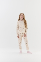 PIJAMA FEMININO INFANTIL MANGA LONGA E CAL&Ccedil;A XADREZ CHALEIRA - COR COM AMOR