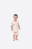 PIJAMA UNISSEX BABY MANGA CURTA E SHORT PETS - BOCEJINHO