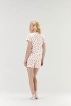 PIJAMA FEMININO MANGA CURTA E SHORT FLORES E LAÇO - COR COM AMOR