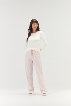 PIJAMA FEMININO CANELADO MANGA LONGA E CAL&Ccedil;A LA&Ccedil;OS - COR COM AMOR