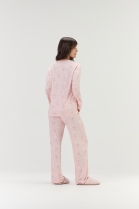 PIJAMA FEMININO MANGA LONGA E CALÇA ROSA BAILARINA - COR COM AMOR